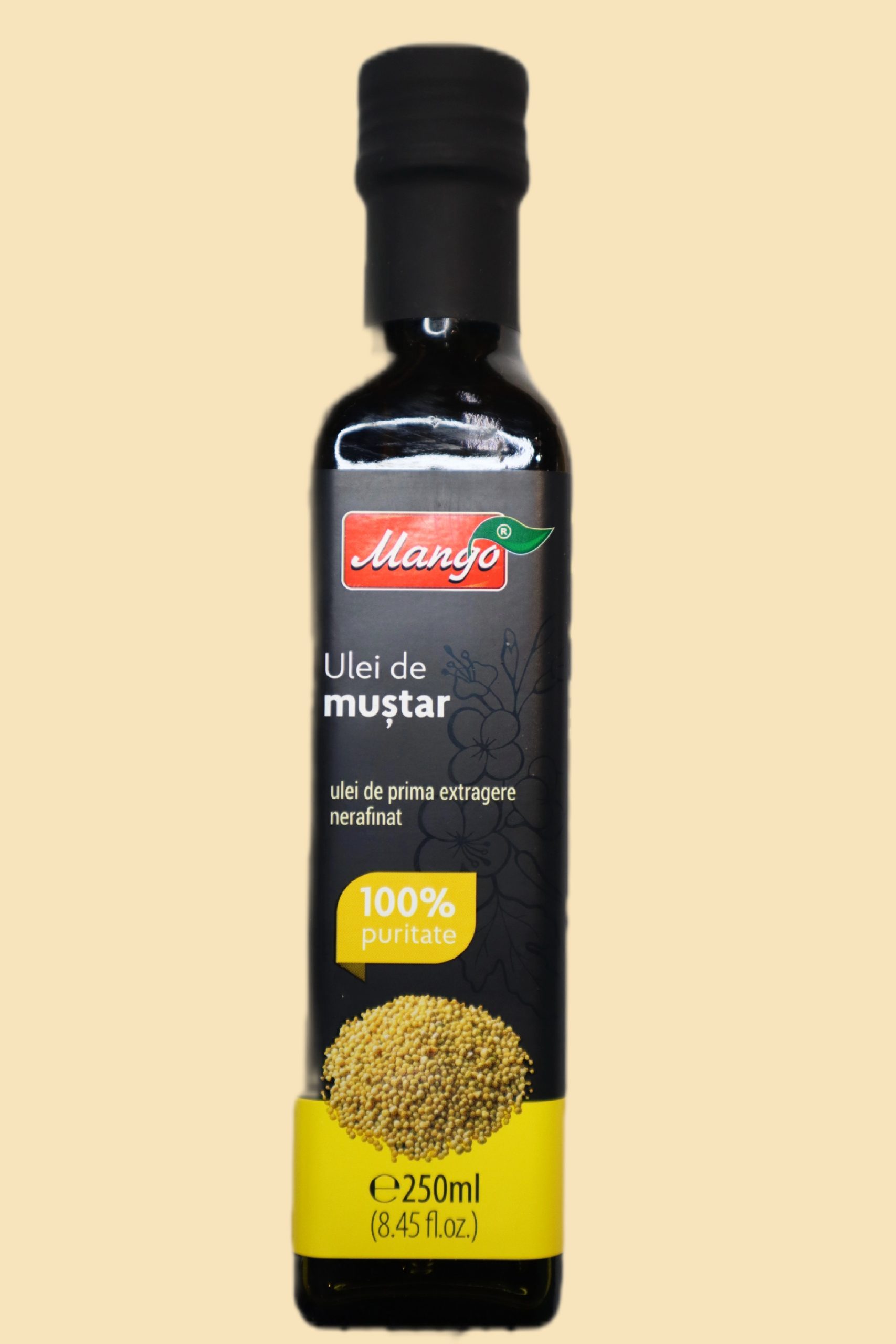 Ulei de muștar nerafinat, presat la rece